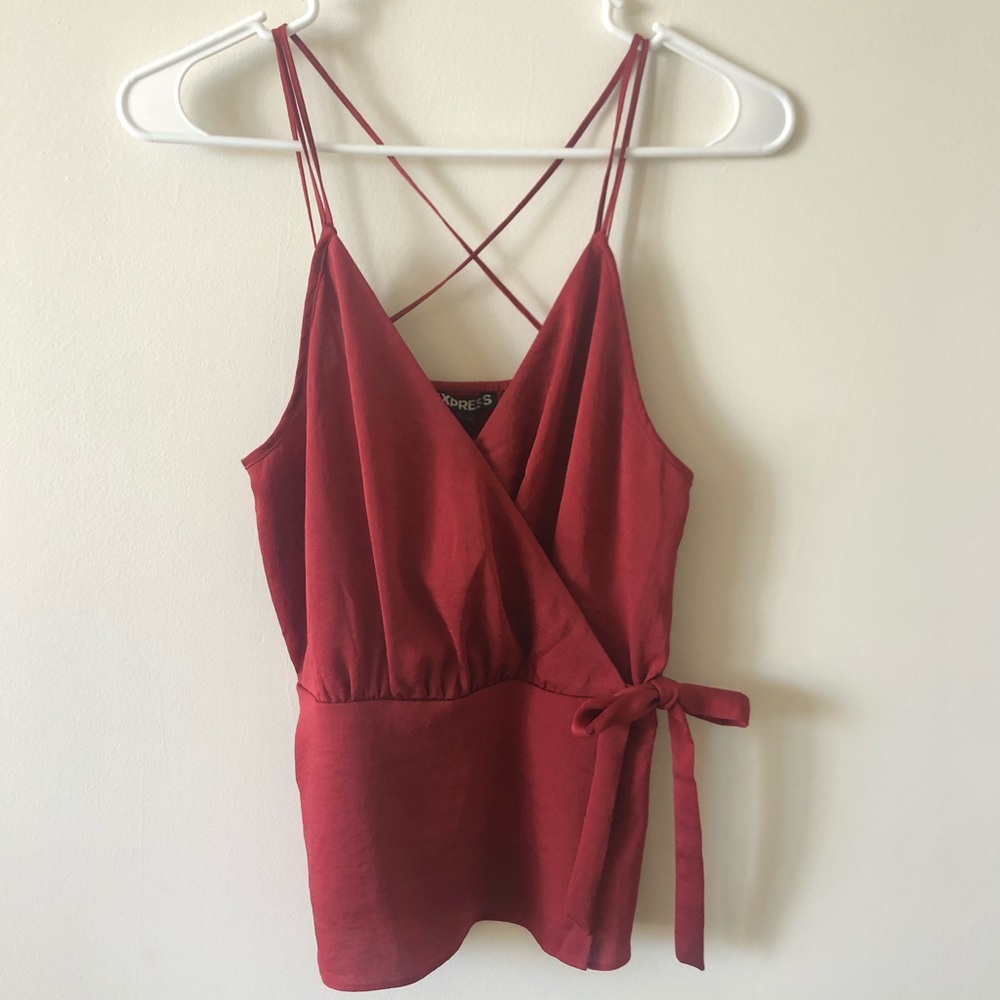 Express peplum tie top!